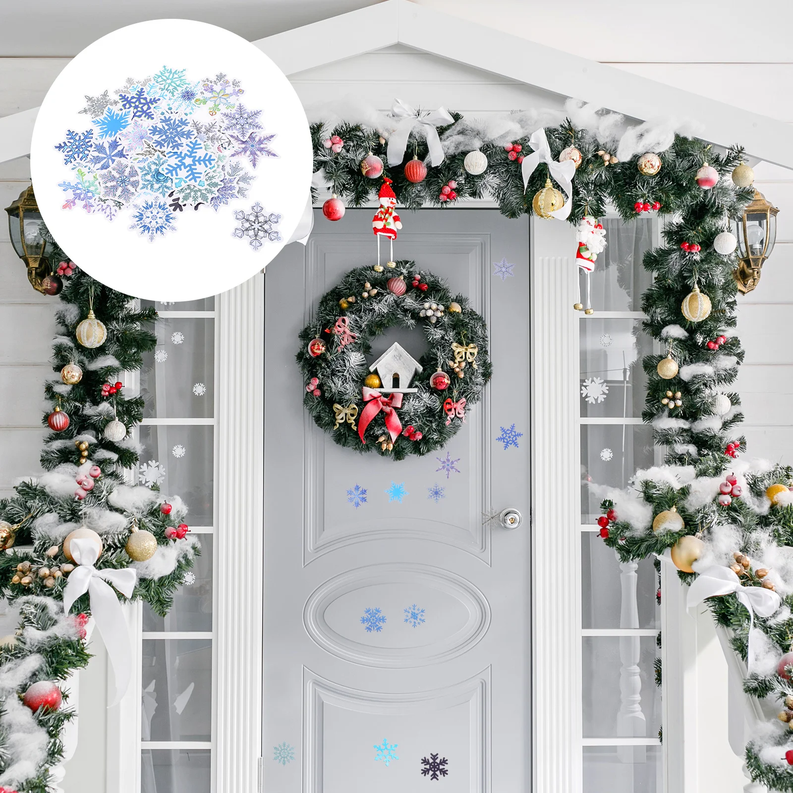 50pcs Christmas Window Stickers Decals Snowflake Pattern Stickers Showcase Decorations
50pcs Christmas Window Stickers Decals Snowflake Pattern Stickers Showcase Decorations