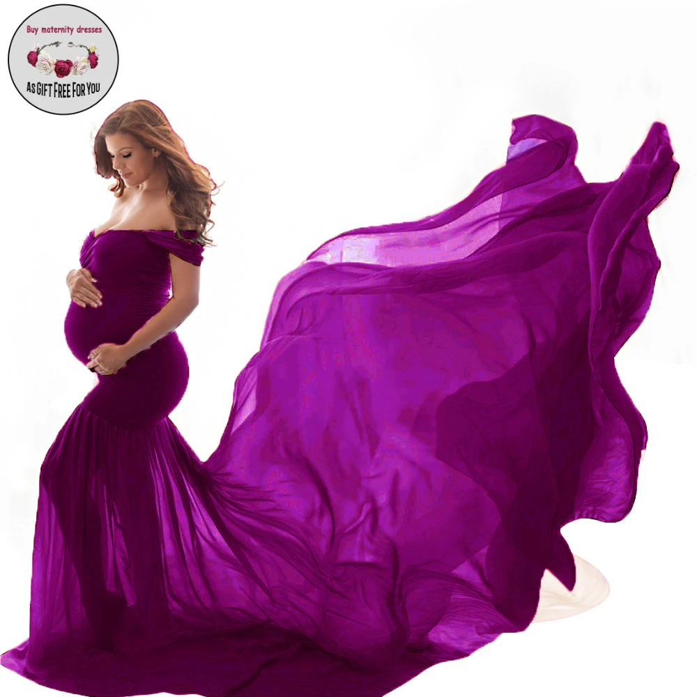 Women Chiffon Maternity dress Off Shoulders Deep V-neck Floor Length Mermaid dress Photography Props Dress
Women Chiffon Maternity dress Off Shoulders Deep V-neck Floor Length Mermaid dress Photography Props Dress