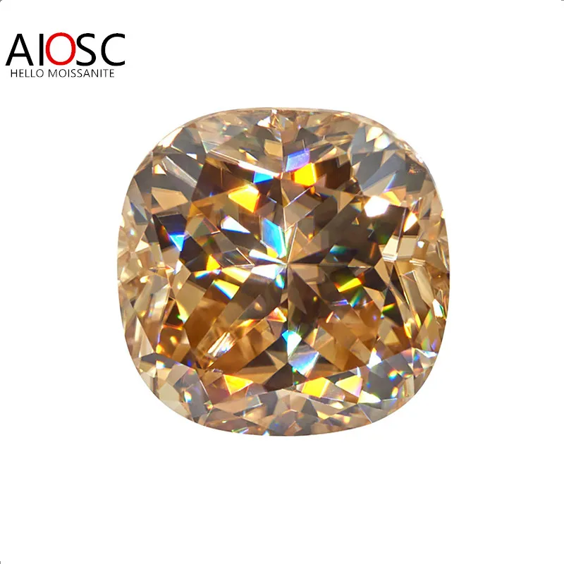 AIOSC Champagne Color Cushion Cut Moissanite Stone 0.5~6.0ct Lab Loose Gems Pass Diamond Tester with Certificate Fine Jewelry
AIOSC Champagne Color Cushion Cut Moissanite Stone 0.5~6.0ct Lab Loose Gems Pass Diamond Tester with Certificate Fine Jewelry