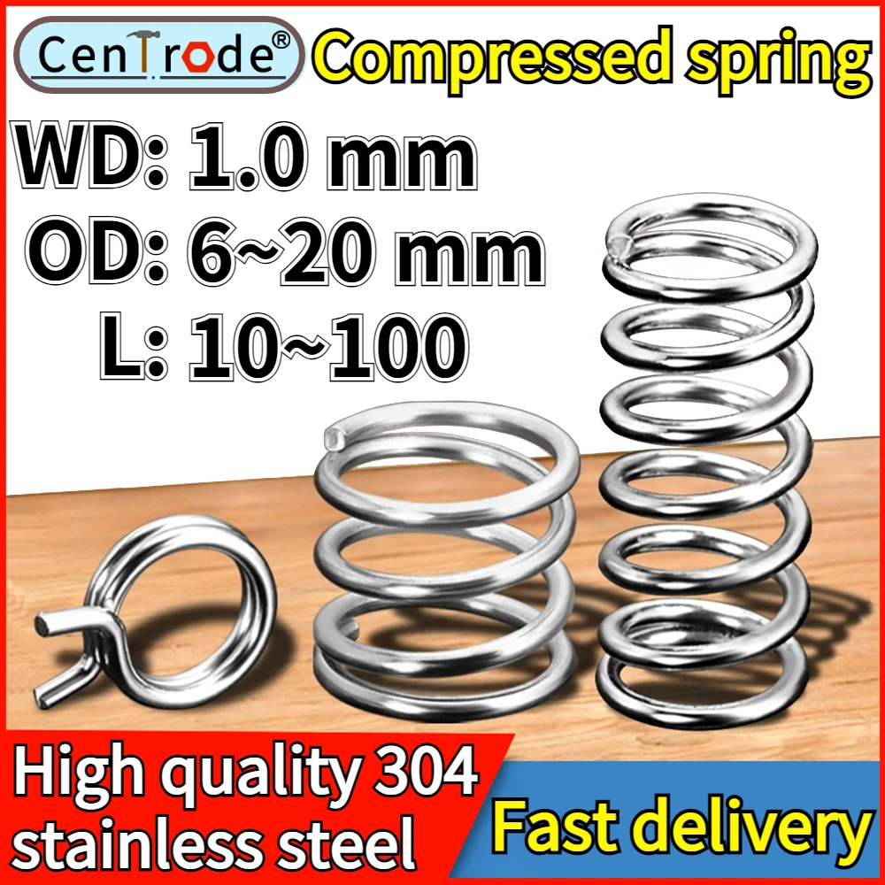 304 Stainless Steel Compressed Spring Wire Diameter 1.0mm Outer Diameter 5-20mm Rotor Return Spring Pressure Spiral Coil
304 Stainless Steel Compressed Spring Wire Diameter 1.0mm Outer Diameter 5-20mm Rotor Return Spring Pressure Spiral Coil
