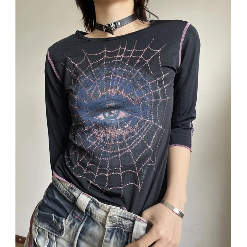 Graphic T Shirts y2k Women Print Long Sleeve Tops Dark Academia Aesthetic Tee Gothic Punk Clothes Streetwear
Graphic T Shirts y2k Women Print Long Sleeve Tops Dark Academia Aesthetic Tee Gothic Punk Clothes Streetwear
