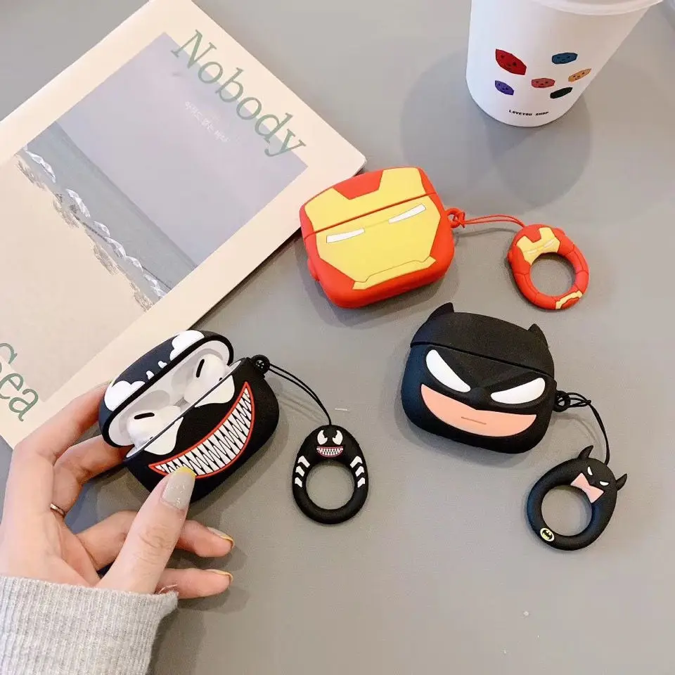 Cartoon Marvel Hero for Airpods Pro Apple Bluetooth Headset 1/2/3 Generation Soft Shell Anti-drop Silicone Protective Cover
Cartoon Marvel Hero for Airpods Pro Apple Bluetooth Headset 1/2/3 Generation Soft Shell Anti-drop Silicone Protective Cover
