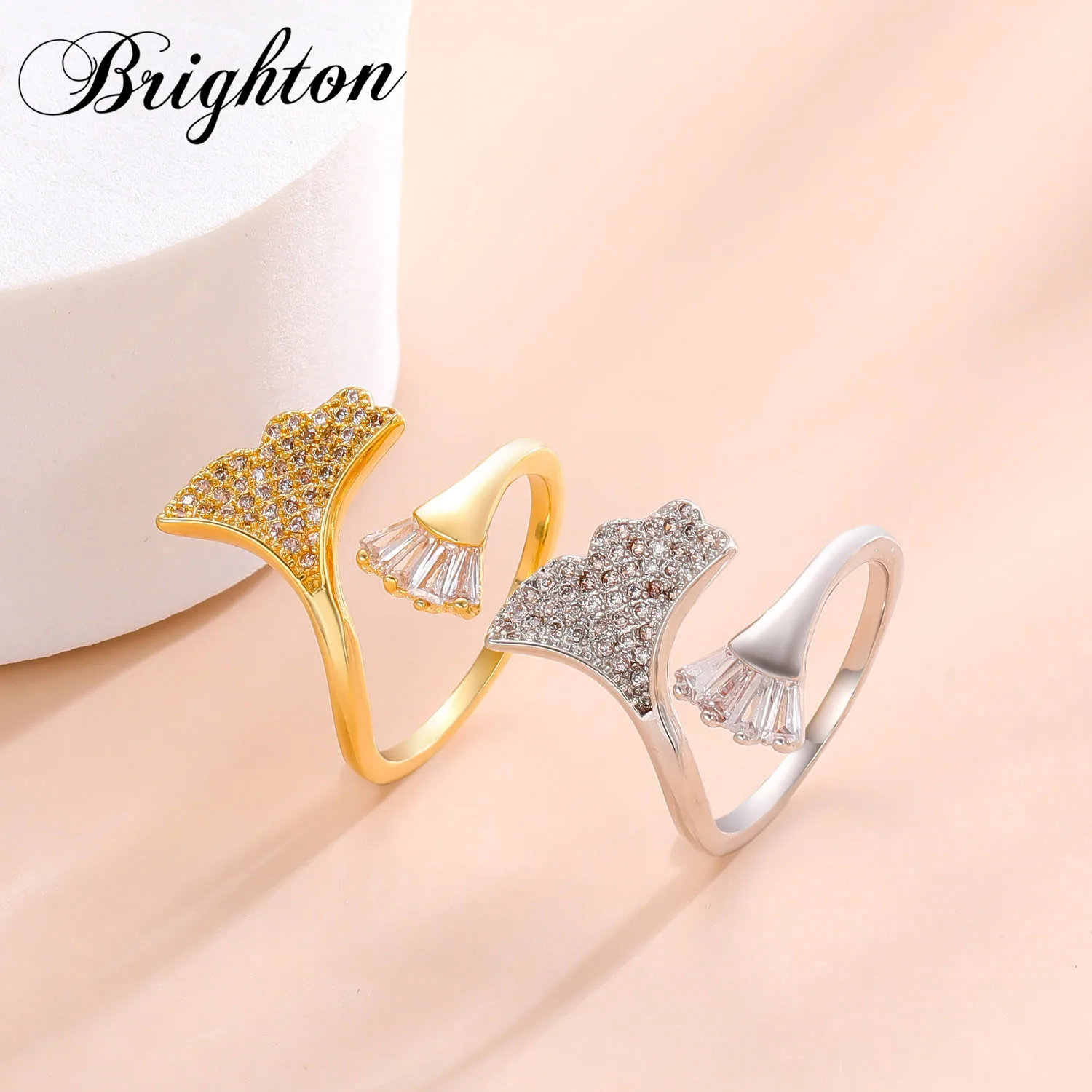 Brighton Exquisite Zircon Ginkgo Shape Open Adjustable Rings For Women Korean Fashion Crystal Trendy Unique Jewelry Party Gift
Brighton Exquisite Zircon Ginkgo Shape Open Adjustable Rings For Women Korean Fashion Crystal Trendy Unique Jewelry Party Gift