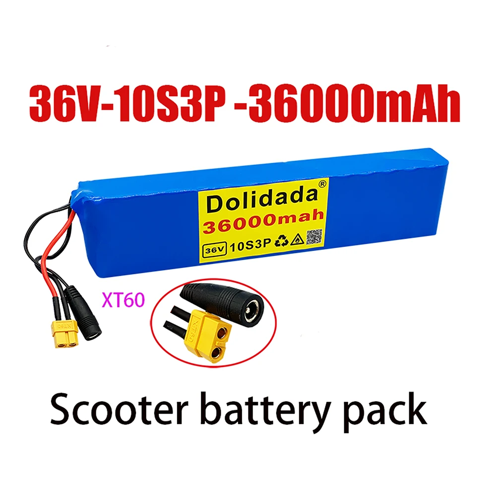 Brand new 36V 36000mAh 600W 10s3p Li-ion battery pack 20A BMS Xiaomi M365 Pro eBike Bicycle Scooter XT60 or Tplug
Brand new 36V 36000mAh 600W 10s3p Li-ion battery pack 20A BMS Xiaomi M365 Pro eBike Bicycle Scooter XT60 or Tplug