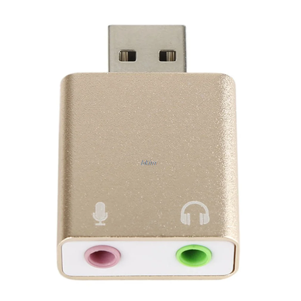 

USB-звуковая карта с USB на 3,5 мм аудиоадаптер для наушников внешняя звуковая карта 7,1 аудиокарта для микрофона наушников компьютера ПК