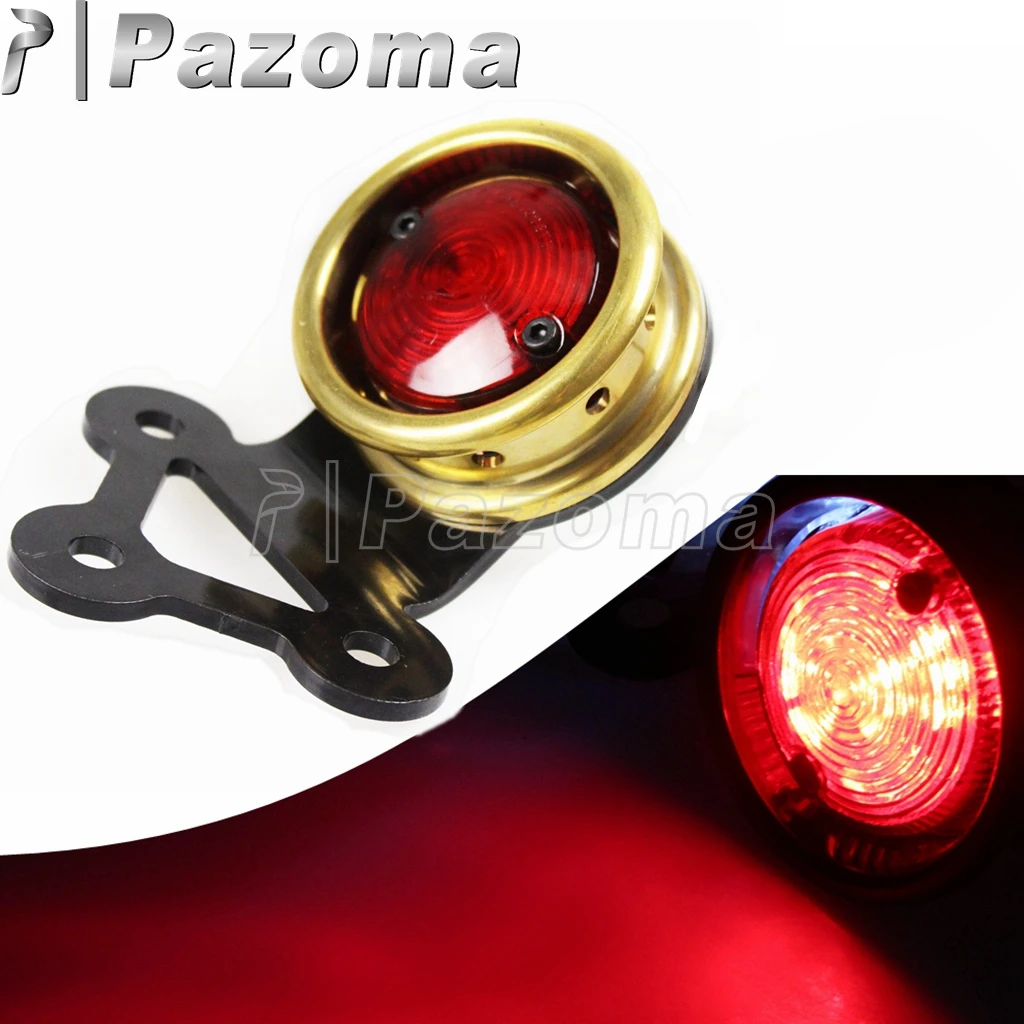 Universal Brass Motorcycls Retro LED Tail Brake Red Light Rear Taillight License Lamp for Harley Dyna Sportster Softail Cruiser
Universal Brass Motorcycls Retro LED Tail Brake Red Light Rear Taillight License Lamp for Harley Dyna Sportster Softail Cruiser