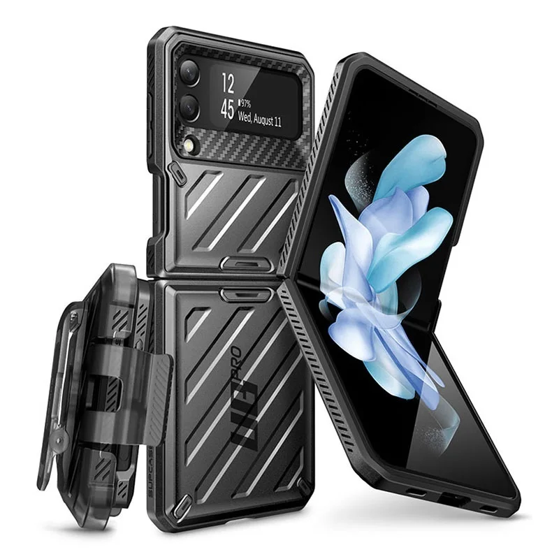 

Новинка Чехол-книжка для Samsung Galaxy Z 4 (выпуск 2022 года) UB Pro полноразмерный двухслойный прочный защитный чехол с кобурой