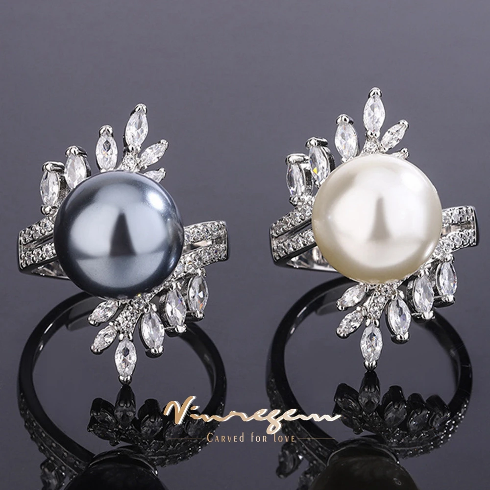 Vinregem 12 MM Pearl High Carbon Diamond Gemstone Elegant Adjustable Ring for Women Anniversary Fine Jewelry Gifts Free Shipping
Vinregem 12 MM Pearl High Carbon Diamond Gemstone Elegant Adjustable Ring for Women Anniversary Fine Jewelry Gifts Free Shipping