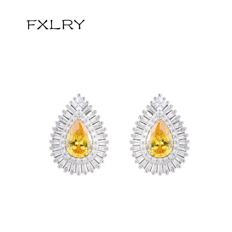 FXLRY New Fashion Super Flash Inlaid Zircon Drop Earrings For Women Wedding Jewelry
FXLRY New Fashion Super Flash Inlaid Zircon Drop Earrings For Women Wedding Jewelry