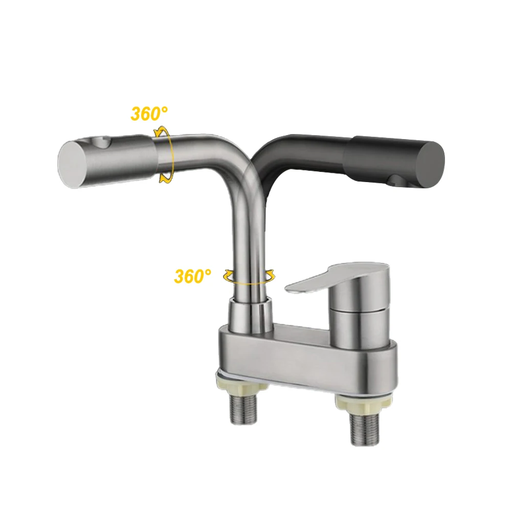 Basin Sink Bathroom Faucet Deck Mounted Hot Cold Water Basin Mixer Taps Dual Hole Lavatory Sink Tap Stainless Steel Faucet
Basin Sink Bathroom Faucet Deck Mounted Hot Cold Water Basin Mixer Taps Dual Hole Lavatory Sink Tap Stainless Steel Faucet