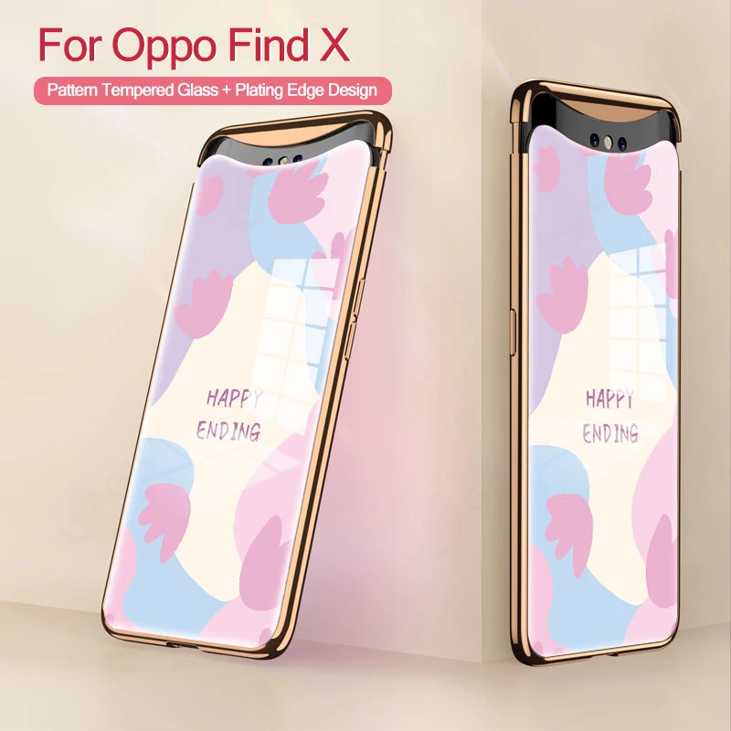 GKK Tempered Glass Pattern Case For OPPO Find X Shockproof Plating Hard Edge With Screen Film Cover For OPPO Find X Case Fundas
GKK Tempered Glass Pattern Case For OPPO Find X Shockproof Plating Hard Edge With Screen Film Cover For OPPO Find X Case Fundas