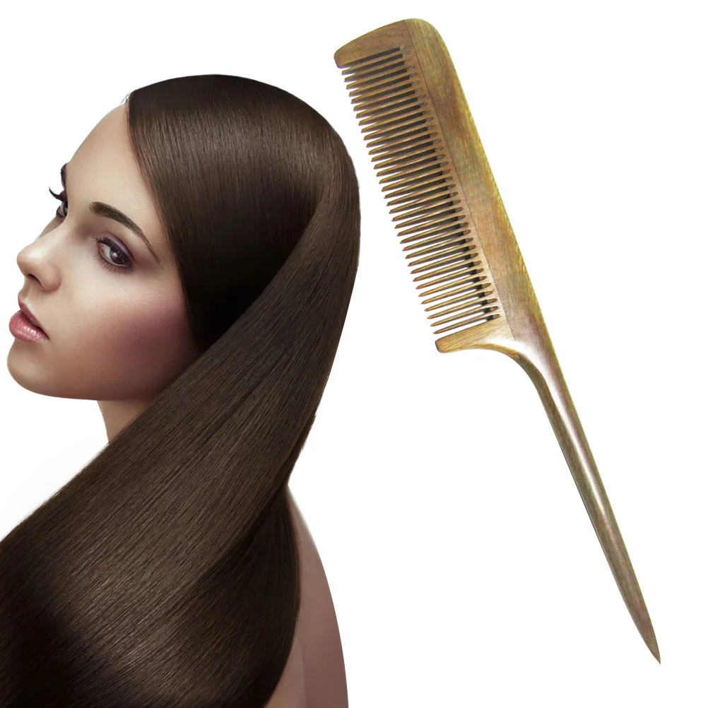 Green Sandalwood Comb Wooden Hair Comb Handle Pointed Tail Comb Comb Hair Smoothing Wooden Comb Fine Tooth Comb
Green Sandalwood Comb Wooden Hair Comb Handle Pointed Tail Comb Comb Hair Smoothing Wooden Comb Fine Tooth Comb