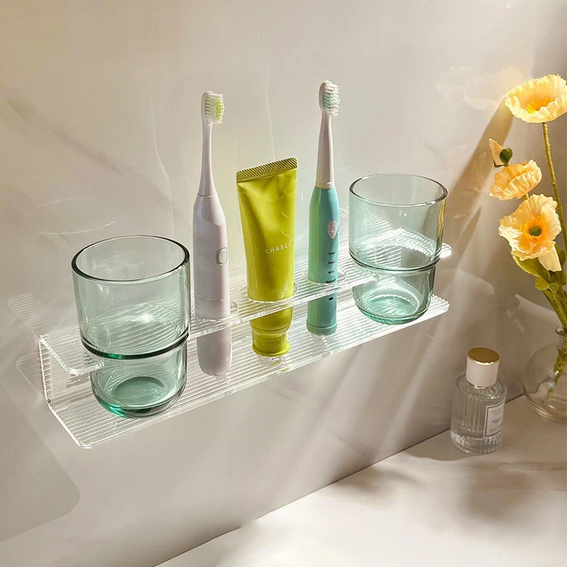 Acrylic Toilet Electric Toothbrush Acrylic Rack Free Punch Mouthwash Cup Wall-Mounted Washstand Single/Double Storage Rack
Acrylic Toilet Electric Toothbrush Acrylic Rack Free Punch Mouthwash Cup Wall-Mounted Washstand Single/Double Storage Rack