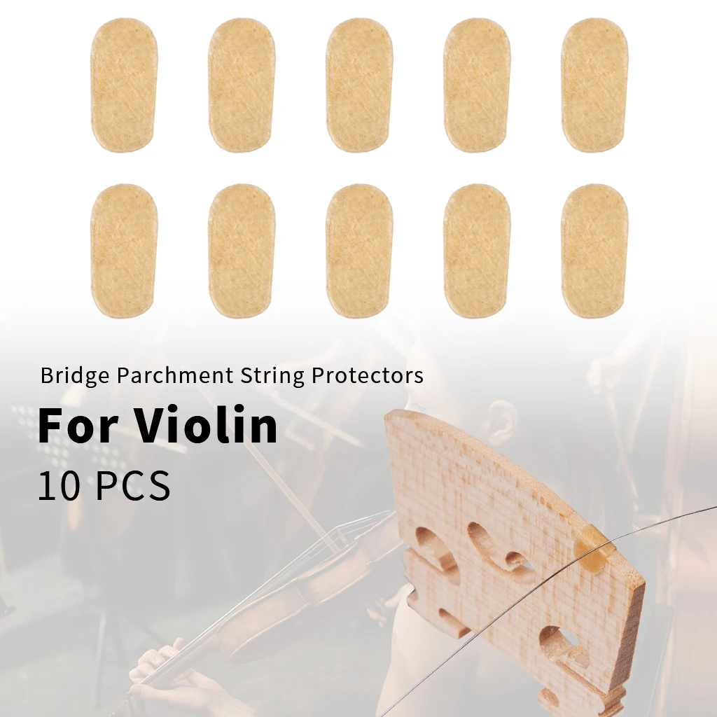 10pcs/set Bridge Parchment String Protectors for E String Violin Viola Parts Musical Instruments Accessories Gluing Under
10pcs/set Bridge Parchment String Protectors for E String Violin Viola Parts Musical Instruments Accessories Gluing Under