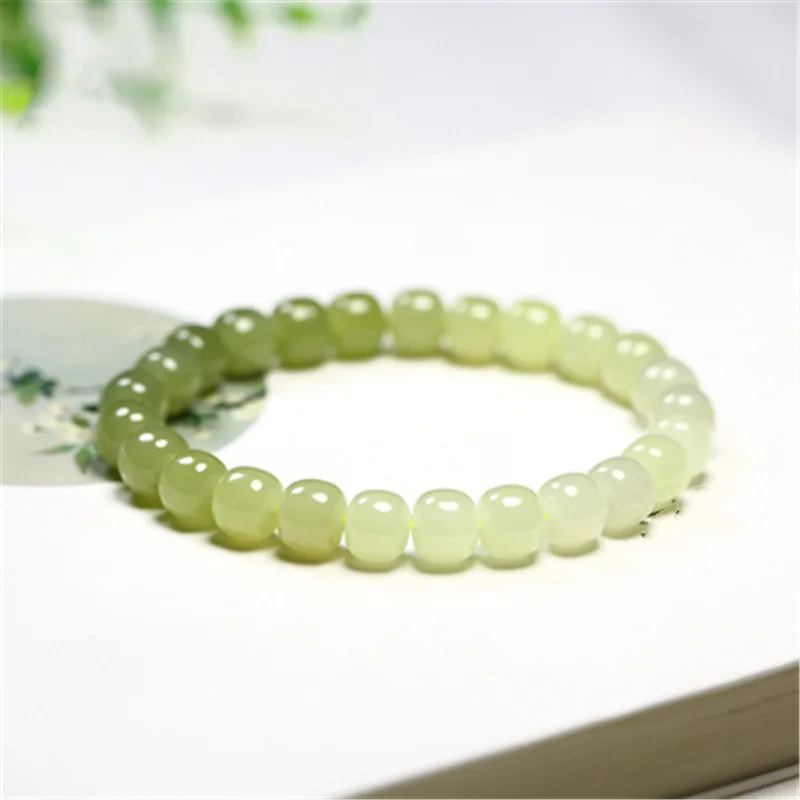 Natural Stone Hetian Jade Beaded Bracelet White-Green Jade Beads Pendant Stretch Charm Bracelet Prayer Energy Jewelry
Natural Stone Hetian Jade Beaded Bracelet White-Green Jade Beads Pendant Stretch Charm Bracelet Prayer Energy Jewelry