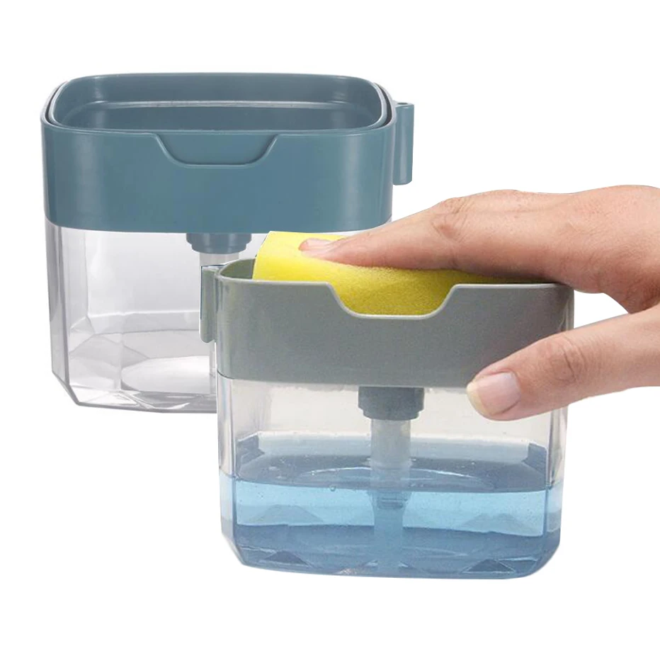 2-in-1 Pump Soap Dispenser Dish Soap Sponge Storage Box Kitchen Bathroom Clean Hand Soap Dispenser
2-in-1 Pump Soap Dispenser Dish Soap Sponge Storage Box Kitchen Bathroom Clean Hand Soap Dispenser
