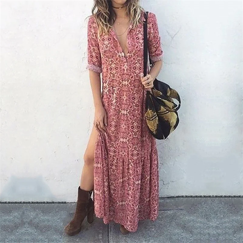 Women Summer Buttons Dress Elegant Long Sleeve V-Neck Shirts Dress Clothes Irregular Loose Casual Lady Clothes For Dress Mujer
Women Summer Buttons Dress Elegant Long Sleeve V-Neck Shirts Dress Clothes Irregular Loose Casual Lady Clothes For Dress Mujer