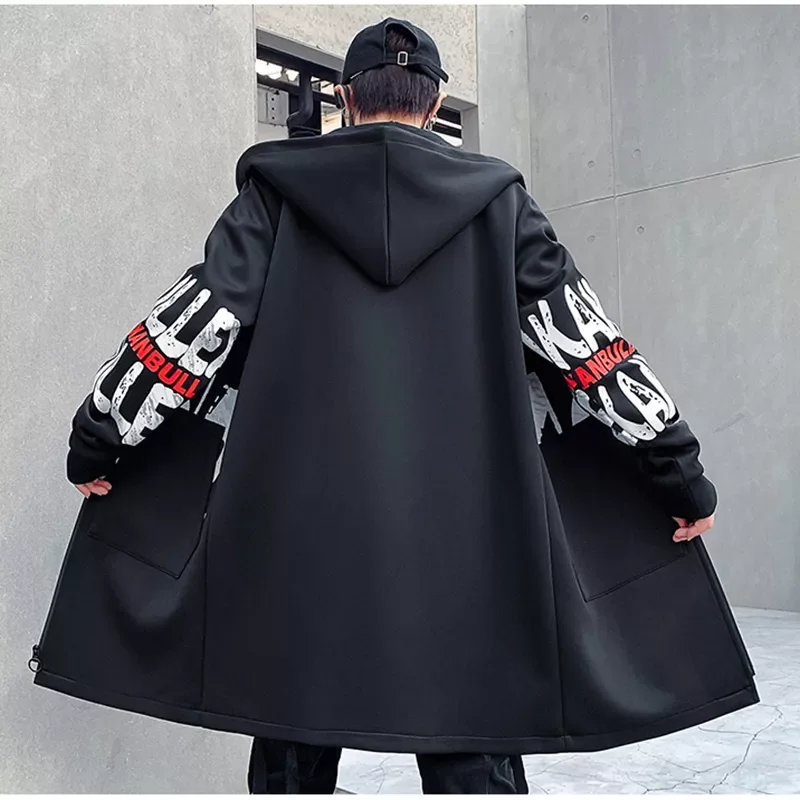 NEW IN Coat Men Hooded Printing jacket Mens Windbreaker Pocket Trench Jacket Hip Hop Street Casual Fashion Dust coat male
NEW IN Coat Men Hooded Printing jacket Mens Windbreaker Pocket Trench Jacket Hip Hop Street Casual Fashion Dust coat male