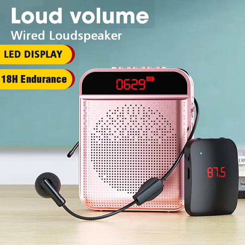 LoudSpeaker Portable Voice Amplifier with Microphone Headset Guide Microphone Teacher Bluetooth Speaker Support Mp3 and FM Radio
LoudSpeaker Portable Voice Amplifier with Microphone Headset Guide Microphone Teacher Bluetooth Speaker Support Mp3 and FM Radio