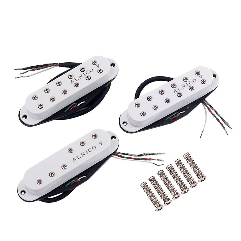 HOMELAND 3Pcs Mini Alnico V Single Coil SSS Guitar Pickups Humbucker For Guitar Bass Musical Instrument GMN45 (White)
HOMELAND 3Pcs Mini Alnico V Single Coil SSS Guitar Pickups Humbucker For Guitar Bass Musical Instrument GMN45 (White)