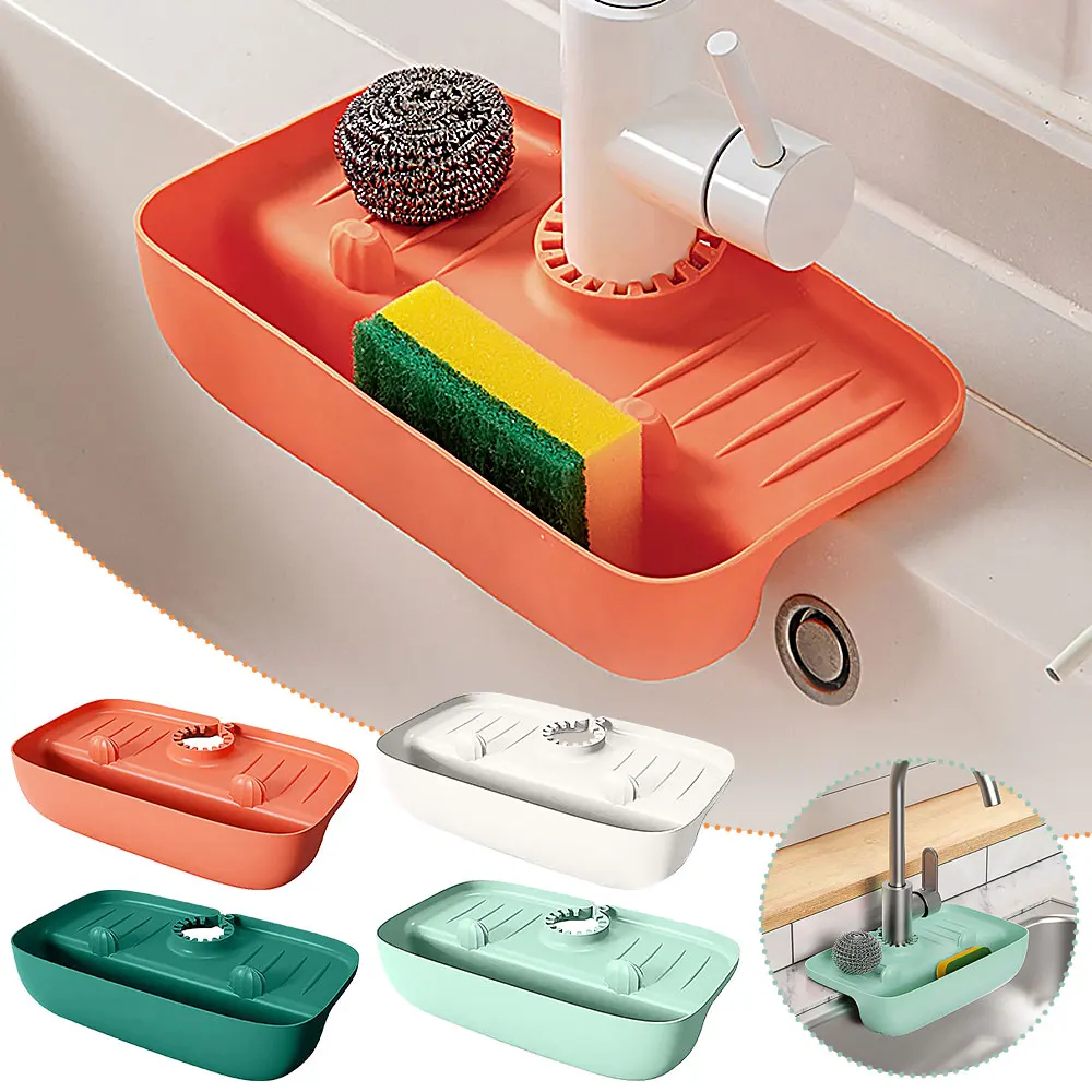 Sink Storage Rack Faucet Splash-Proof Draining Rack Silicone Sink Organizer Kitchen Rag Sponge Wipe Non-Slip Countertop Mat
Sink Storage Rack Faucet Splash-Proof Draining Rack Silicone Sink Organizer Kitchen Rag Sponge Wipe Non-Slip Countertop Mat