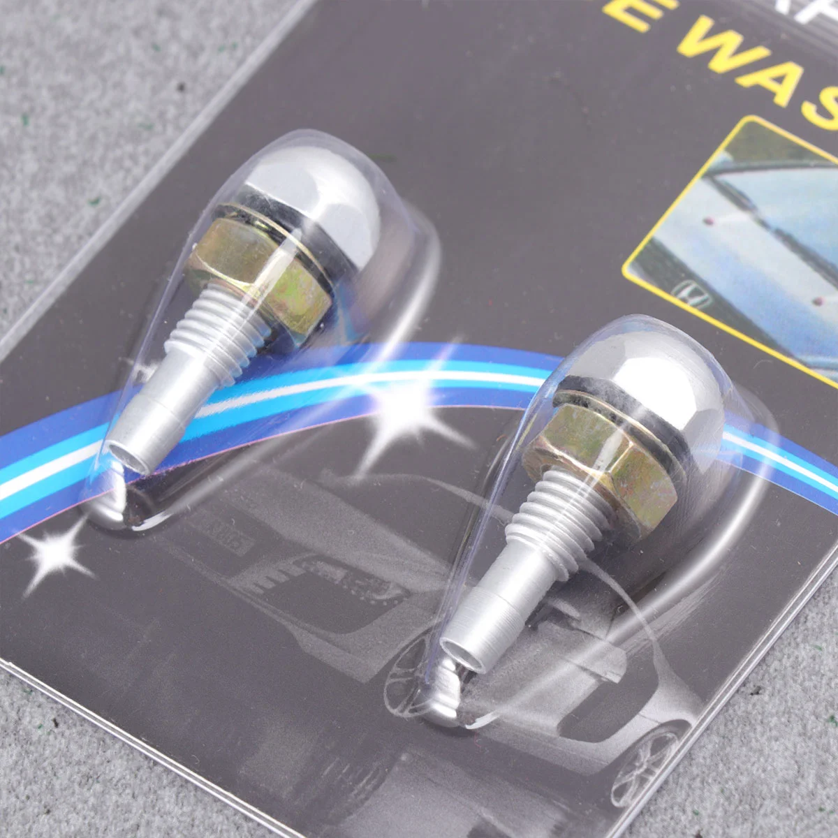 One Pair Replacement Vaporific Front Windshield Washer Nozzles (Silver)
One Pair Replacement Vaporific Front Windshield Washer Nozzles (Silver)