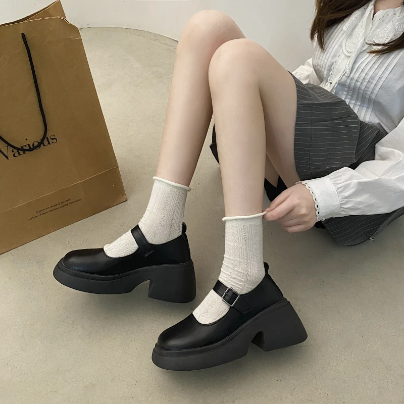 2023 Spring and Autumn New Women's Flat Shoes Women's Retro Girls' High Heel Platform Shoes Thick Heel University Platform Shoes
2023 Spring and Autumn New Women's Flat Shoes Women's Retro Girls' High Heel Platform Shoes Thick Heel University Platform Shoes