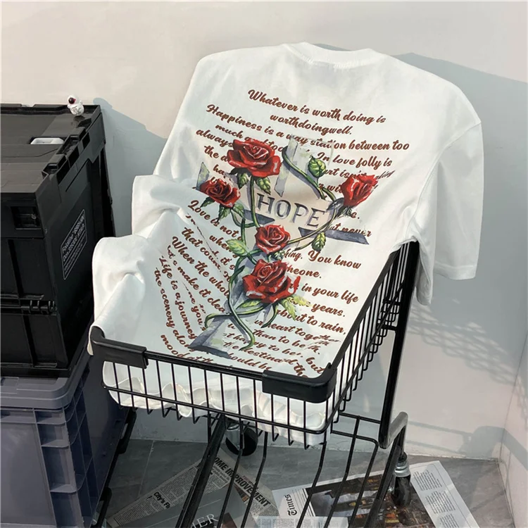 T Shirt Women Loose Fashion Harajuku Casual Short Sleeve T Shirt Top Streetwear Rose Print Oversized T Shirt New 2022
T Shirt Women Loose Fashion Harajuku Casual Short Sleeve T Shirt Top Streetwear Rose Print Oversized T Shirt New 2022