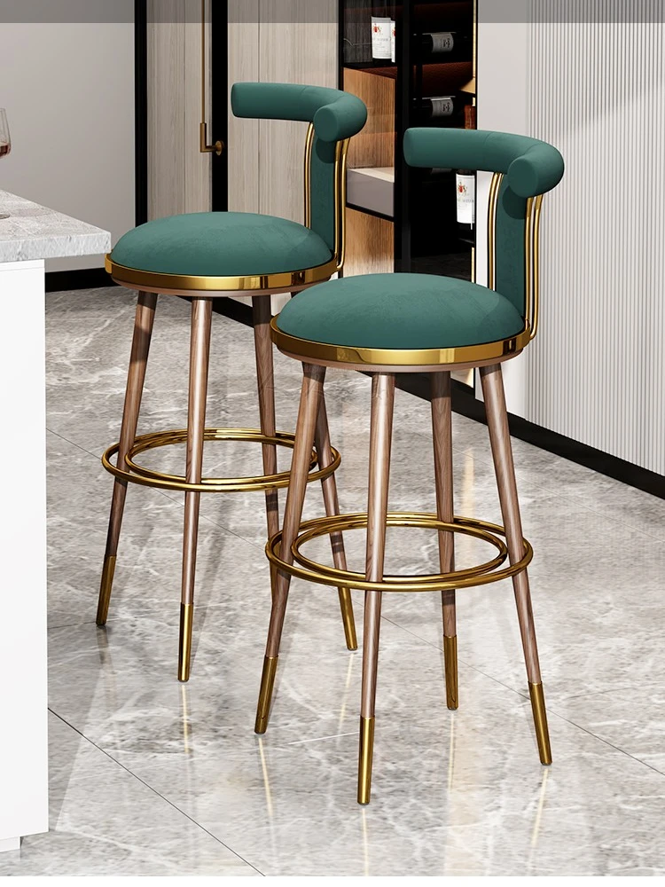 Nordic Modern Luxury Kitchen Dining Bar Stool Living Room Backrest Bar Chair With Carbon Steel Legs High Chair Home Furniture
Nordic Modern Luxury Kitchen Dining Bar Stool Living Room Backrest Bar Chair With Carbon Steel Legs High Chair Home Furniture