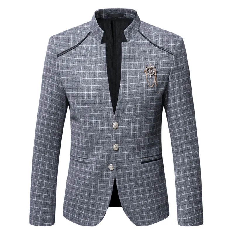 2023 Four seasons high-end new men's fashion casual slim British European and American checkered suit jacket small suit
2023 Four seasons high-end new men's fashion casual slim British European and American checkered suit jacket small suit