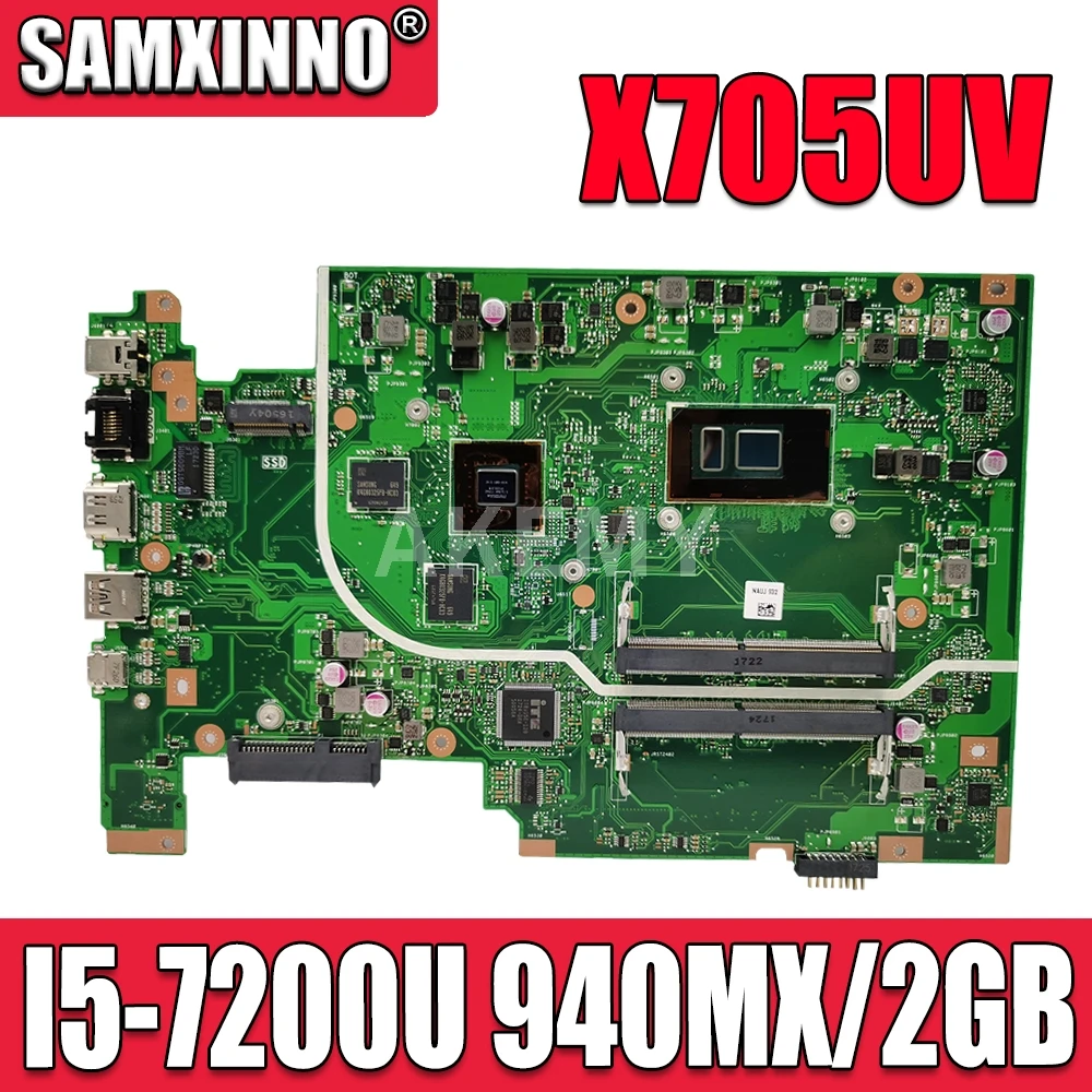 

Материнская плата SAMXINNO Geforce 940MX 2 ГБ/4 ГБ для ASUS Vivobook 17 X705U X705UQ X705UV X705 X705UF, протестированная Материнская плата ноутбука