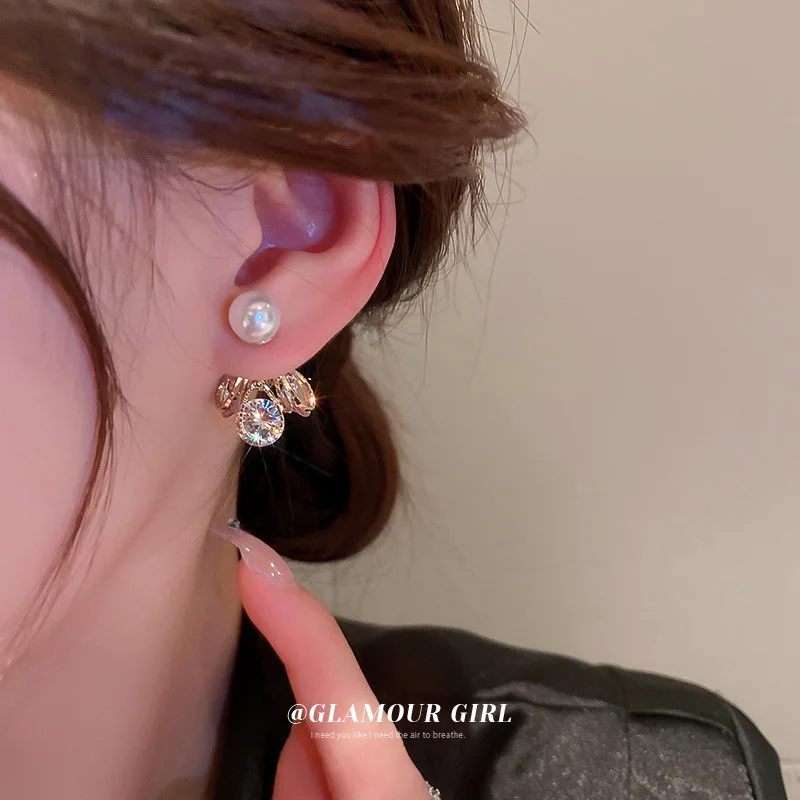 Vintage Fashion Grace Gold Zircon Badminton Pearl Stud Earrings Two Wear Ways For Women Elegant Gifts 2012 New
Vintage Fashion Grace Gold Zircon Badminton Pearl Stud Earrings Two Wear Ways For Women Elegant Gifts 2012 New