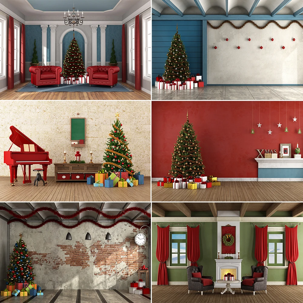 Christmas Photography Background Living Room Pine Trees Vinyl Photo Backdrop for Children Baby Portrait Photocall Photozone
Christmas Photography Background Living Room Pine Trees Vinyl Photo Backdrop for Children Baby Portrait Photocall Photozone