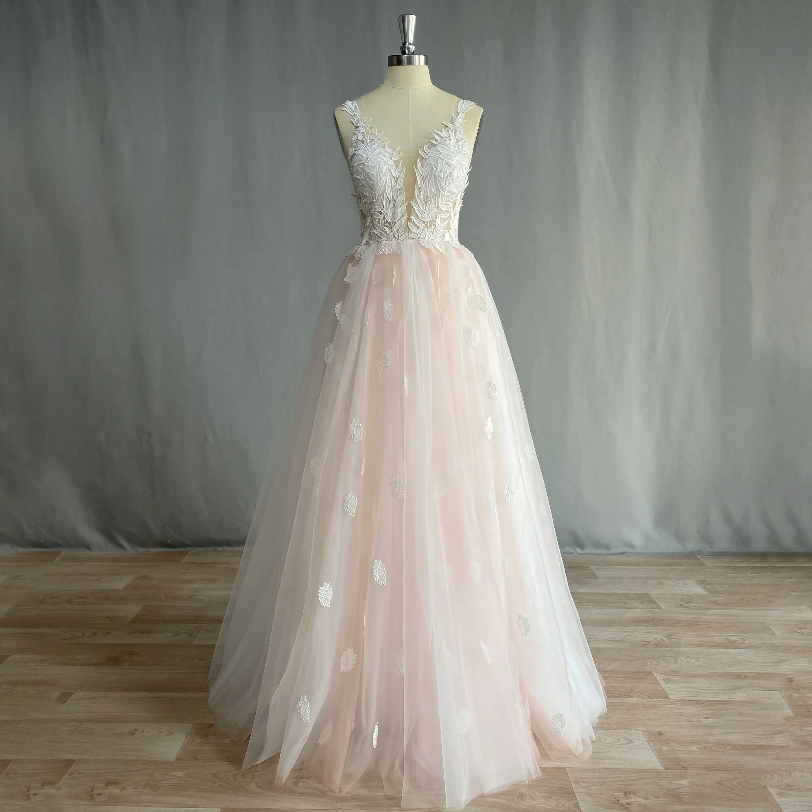 DIDEYTTAWL Detachable Train Spring 2023 Wedding Dresses Real Photo V Neck A Line Leaves Shape Lace Tulle Pink Bridal Gowns
DIDEYTTAWL Detachable Train Spring 2023 Wedding Dresses Real Photo V Neck A Line Leaves Shape Lace Tulle Pink Bridal Gowns