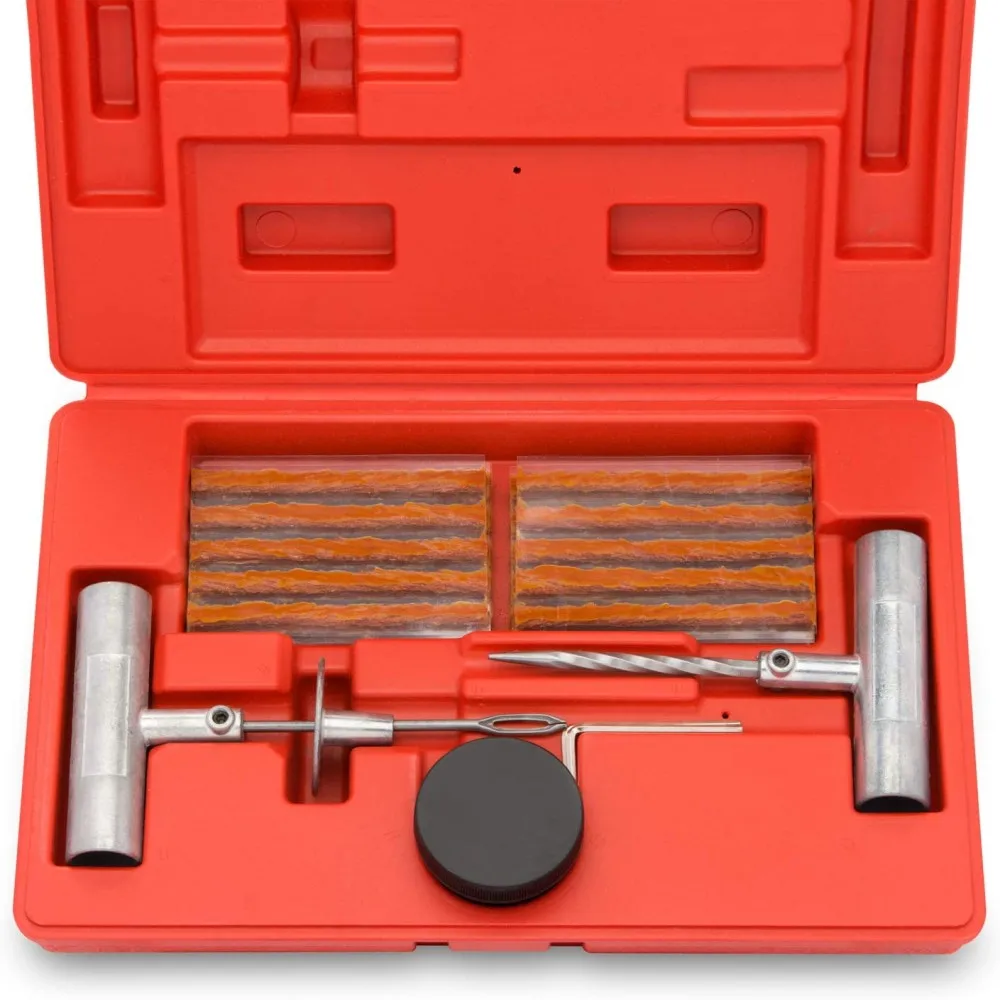 Universal Heavy Duty Tire Repair Kit | 35 Piece | Repair Punctures and Plug Flats, Ideal for Tires on Cars, Trucks, Motorcycles
Universal Heavy Duty Tire Repair Kit | 35 Piece | Repair Punctures and Plug Flats, Ideal for Tires on Cars, Trucks, Motorcycles