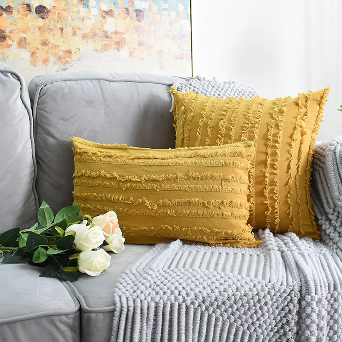 2pcs Bohemian Style Cushion Cover Cotton Linen Pillowcase Cover Solid Color Throw Pillow Case Home Decorative Pillow Cover
2pcs Bohemian Style Cushion Cover Cotton Linen Pillowcase Cover Solid Color Throw Pillow Case Home Decorative Pillow Cover