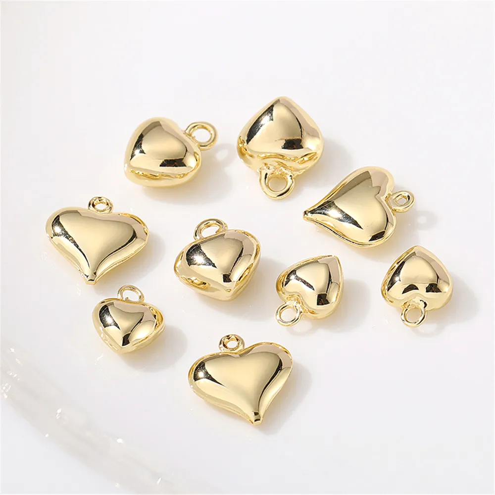 1pcs14K Gold Wrapped Smooth Face Heart Shaped Pendant Handmade DIY Crafted Bracelet Necklace Jewelry Material Accessorie
1pcs14K Gold Wrapped Smooth Face Heart Shaped Pendant Handmade DIY Crafted Bracelet Necklace Jewelry Material Accessorie