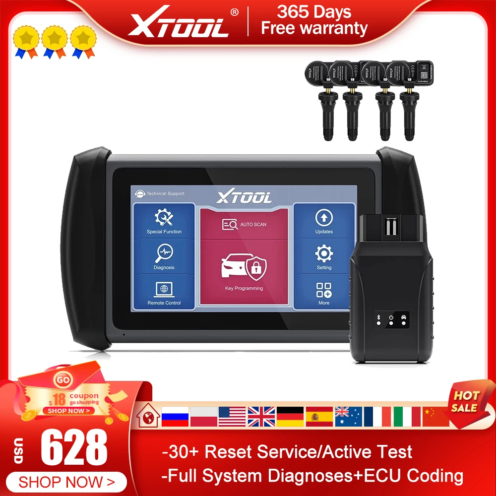 Диагностический инструмент XTOOL InPlus IP819TS TPMS программный сканер Active Test 30 +, функции сброса, все системы с 4 металлическими/пластиковыми S
Диагностический инструмент XTOOL InPlus IP819TS TPMS программный сканер Active Test 30 +, функции сброса, все системы с 4 металлическими/пластиковыми S