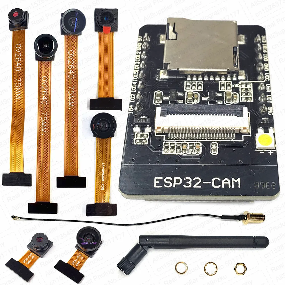 ESP32 CAM with OV2640 Camera Module Kit 8MB PSRAM 2.4G WIFI 3dbi Antenna 66 120 160 Degrees 650nm 850nm Night Vision 2MP 24Pin
ESP32 CAM with OV2640 Camera Module Kit 8MB PSRAM 2.4G WIFI 3dbi Antenna 66 120 160 Degrees 650nm 850nm Night Vision 2MP 24Pin