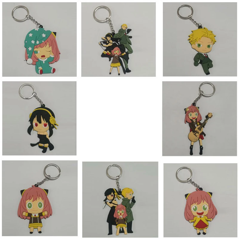 SPY×FAMILY Soft Rubber Keychain Cute Anime Cartoon Figure Anya Yor Loid Forger PVC Keyring Bag Car Pendant Key Ring Accessories
SPY×FAMILY Soft Rubber Keychain Cute Anime Cartoon Figure Anya Yor Loid Forger PVC Keyring Bag Car Pendant Key Ring Accessories
