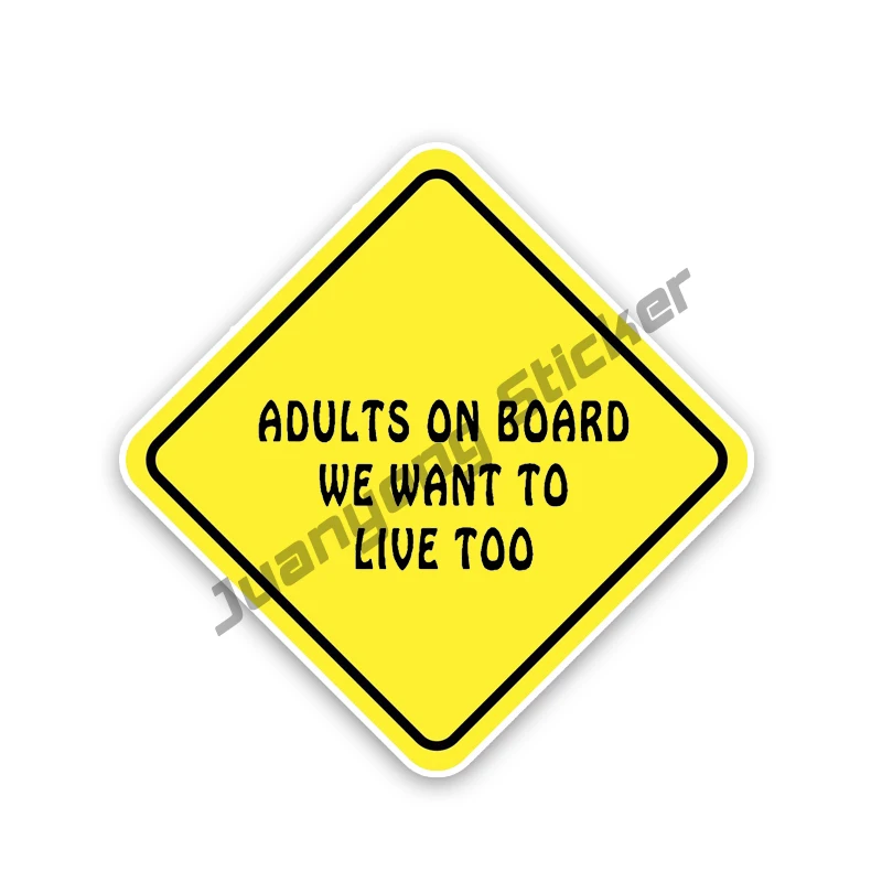 ADULTS ON BOARD WE WANT TO LIVE TOO Car Stickers for Bumper Window Car assecories Rear Windshield Laptop Exterior Decor PVC13cm
ADULTS ON BOARD WE WANT TO LIVE TOO Car Stickers for Bumper Window Car assecories Rear Windshield Laptop Exterior Decor PVC13cm