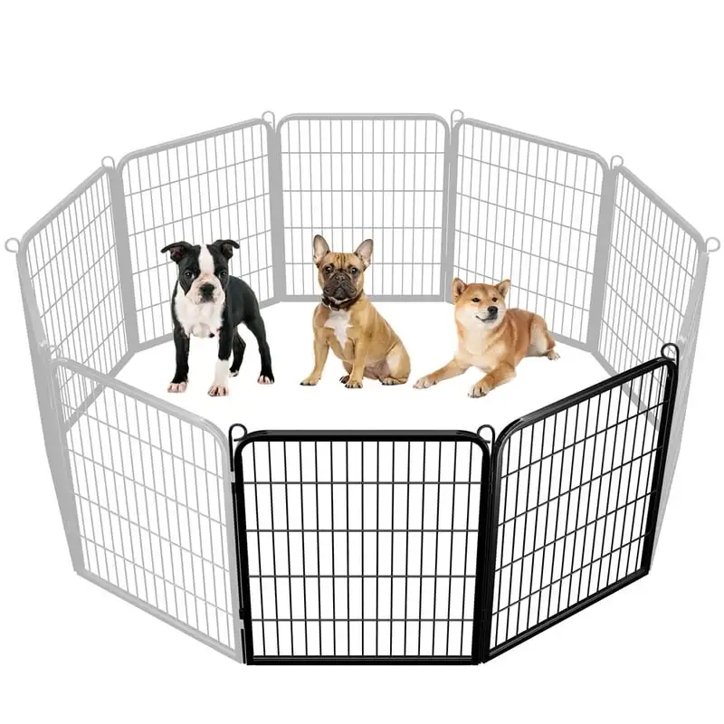 31.5″H Dog Playpen with Door 2 Panels for Outdoor Indoor, Black Large Dog Kennel Dog Crate Cage
31.5″H Dog Playpen with Door 2 Panels for Outdoor Indoor, Black Large Dog Kennel Dog Crate Cage