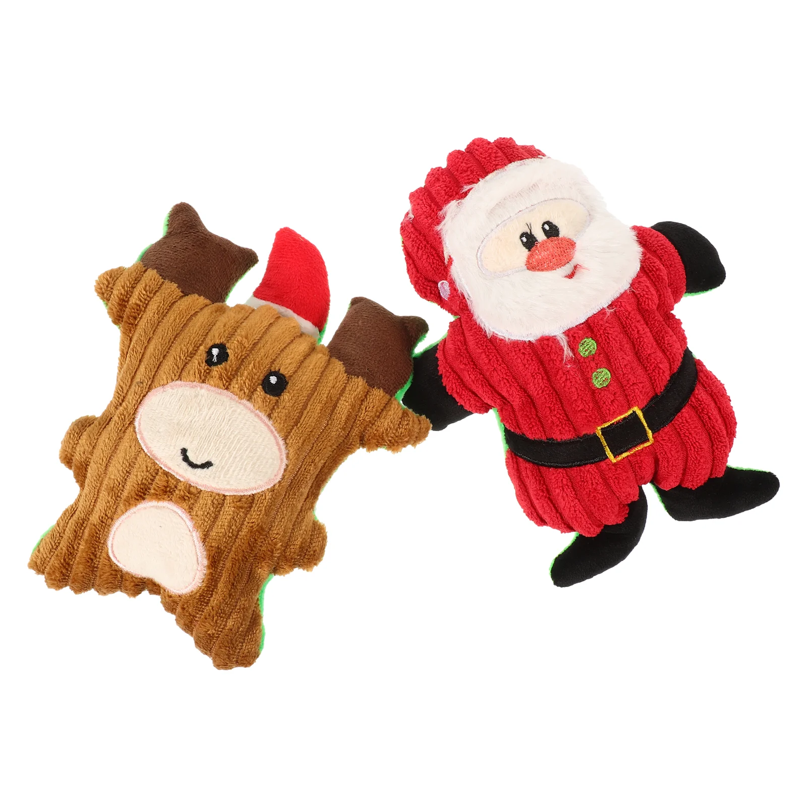 2Pcs Christmas Plush Interactive Dog Squeaky Toy Soft Plush Puppy Teething Toy for Pet Teeth Grinding
2Pcs Christmas Plush Interactive Dog Squeaky Toy Soft Plush Puppy Teething Toy for Pet Teeth Grinding