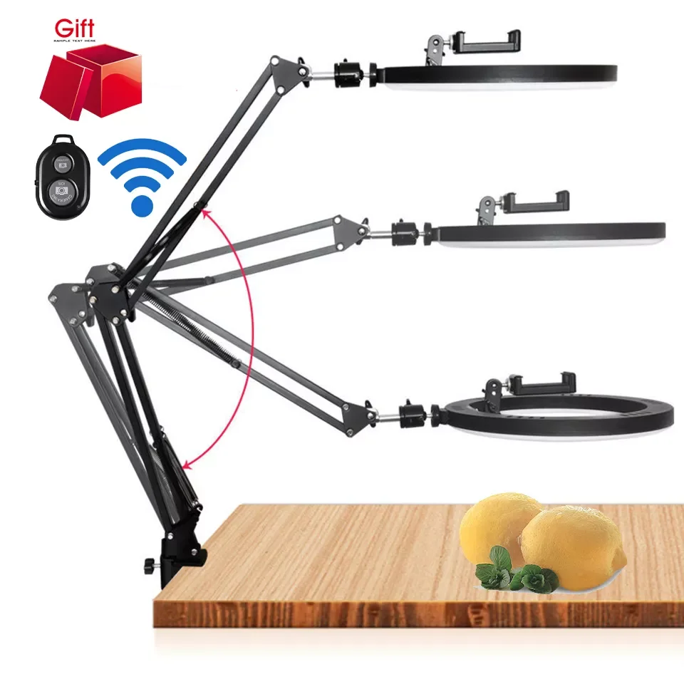 LED Circle Fill Lighting Round Lamp Selfie Soft Ring Light With Long Arm Phone Tripod Stand Holder Makeup Photography RingLight
LED Circle Fill Lighting Round Lamp Selfie Soft Ring Light With Long Arm Phone Tripod Stand Holder Makeup Photography RingLight