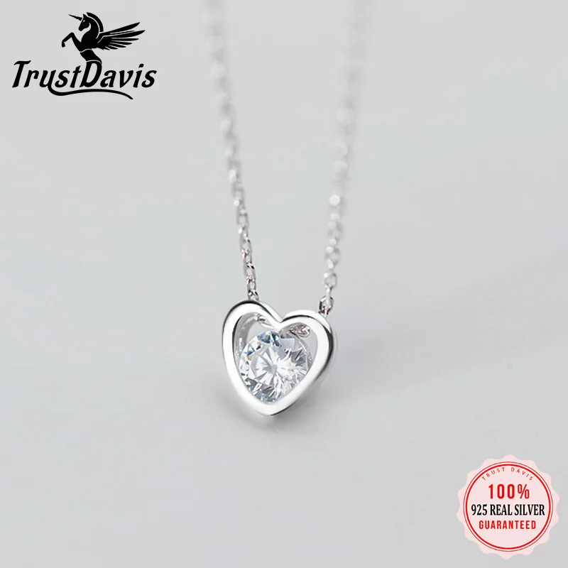 Trusta Women Necklace Genuine 925 Sterling Silver Heart CZ Pendant Choker Necklace for Women Silver 925 Necklaces Jewelry DS2653
Trusta Women Necklace Genuine 925 Sterling Silver Heart CZ Pendant Choker Necklace for Women Silver 925 Necklaces Jewelry DS2653