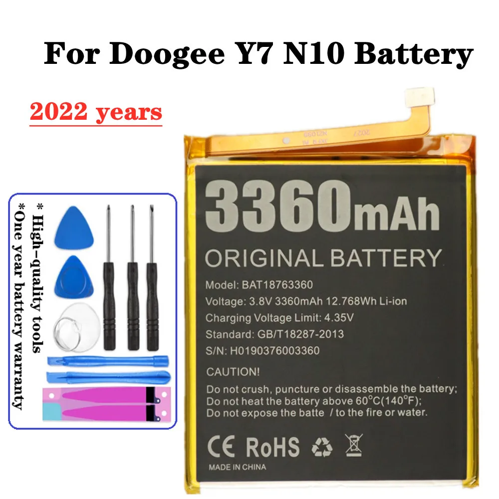 2022 год, новый аккумулятор BAT18763360 3360 мАч для Doogee Y7 N10 мобильный телефон, Сменные Аккумуляторы и инструменты
2022 год, новый аккумулятор BAT18763360 3360 мАч для Doogee Y7 N10 мобильный телефон, Сменные Аккумуляторы и инструменты