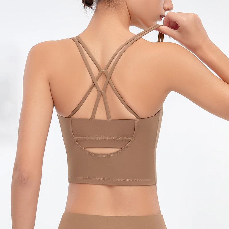 ASHEYWR Sexy Cross Workout Bras Women Shockproof Gather Spaghetti Straps Push Up Underwear Solid Elastic Fitness Vest Femme
ASHEYWR Sexy Cross Workout Bras Women Shockproof Gather Spaghetti Straps Push Up Underwear Solid Elastic Fitness Vest Femme