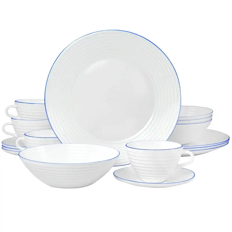 De Vajilla 16 Piece Opal Glass Dinnerware Set in White Dinner set plates and dishes porcelain Lunch bags Juego de vajilla comple
De Vajilla 16 Piece Opal Glass Dinnerware Set in White Dinner set plates and dishes porcelain Lunch bags Juego de vajilla comple