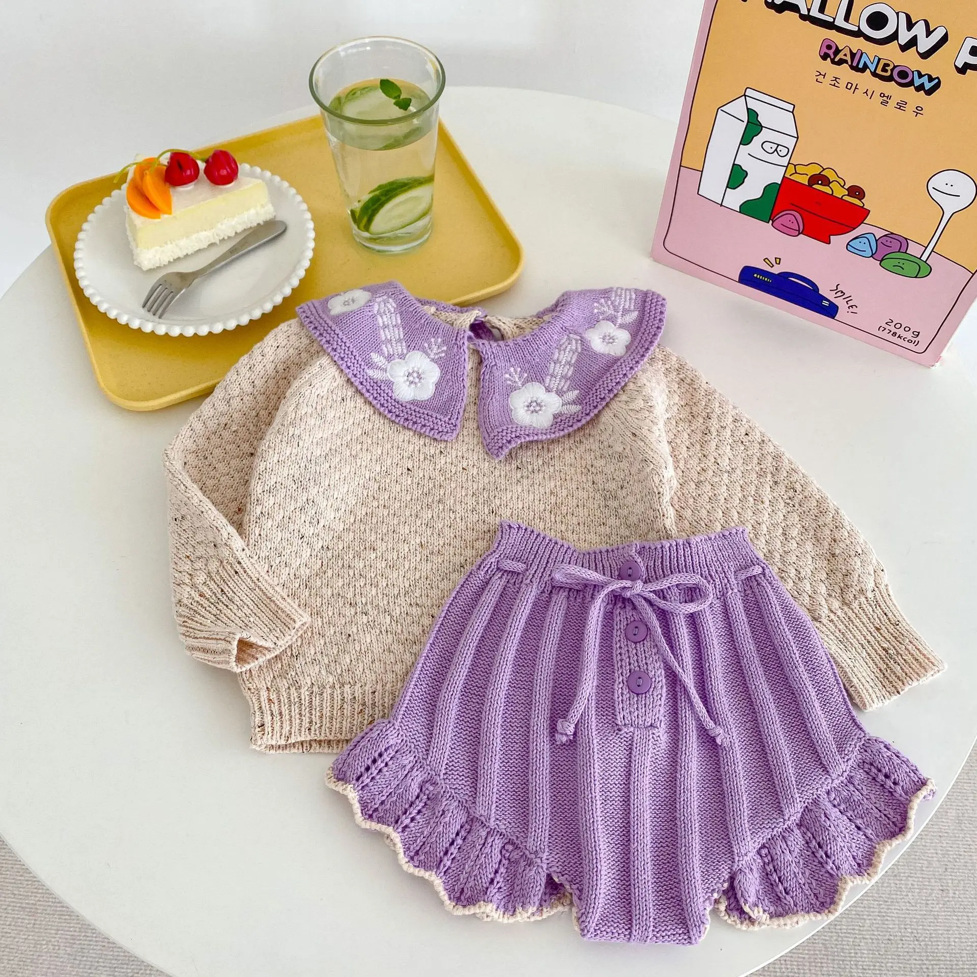 2022 Autumn New Baby Girl Knit Clothes Set Embroidery Flower Sweater + Shorts 2pcs Suit Fashion Girls Princess Knitted Outfits
2022 Autumn New Baby Girl Knit Clothes Set Embroidery Flower Sweater + Shorts 2pcs Suit Fashion Girls Princess Knitted Outfits