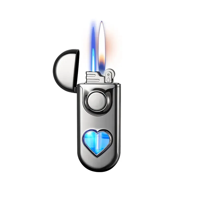 Heart Gas Window Double Flame Lighter Metal Butane Cigarette Lighter Butane Gas Lighters Bbq Lighter in The Kitchen
Heart Gas Window Double Flame Lighter Metal Butane Cigarette Lighter Butane Gas Lighters Bbq Lighter in The Kitchen